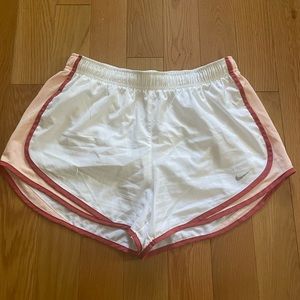 Nike White & Pink Running Shorts size L